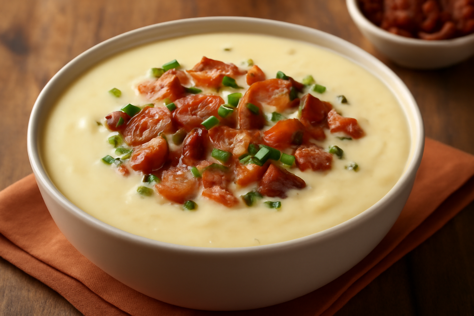 Receita Creme de Batata com Bacon