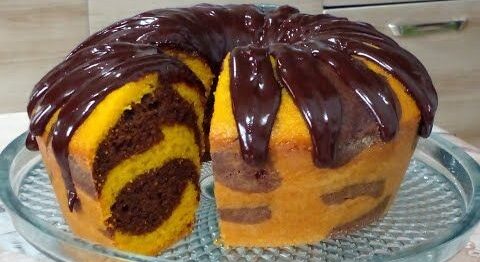 Bolo Mesclado de Cenoura e Chocolate